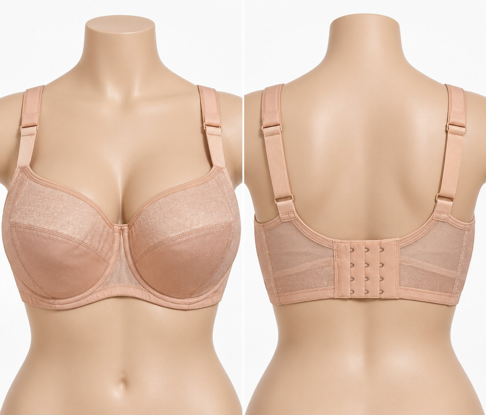 HSIA Starry Night Bra 38DDD Peach Balconette Underwire Lightly Padded NWT